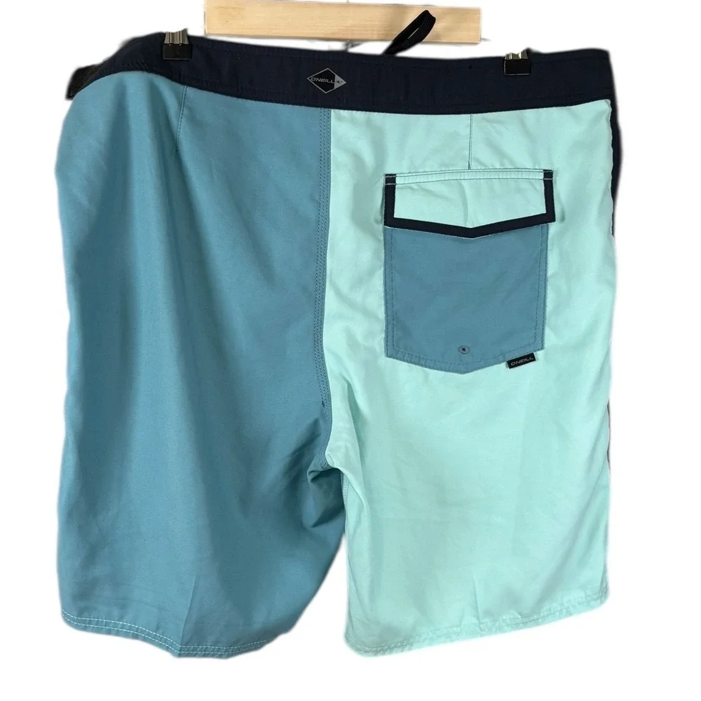 ONeill Mens Colorblock Board Shorts Blue Mint‎ Green Swim Trunks 36